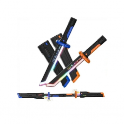 Mey İthalat® 456-38M 44 CM KIVILCIM ÇIKARAN FARKLI RENKLERDE LED IŞIN KILICI 2 KILIÇ BİRLEŞTR