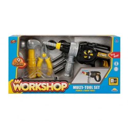 Mey İthalat® 4606 Zapp Toys My Worhop Matkaplı Tamir Seti 9 Parça