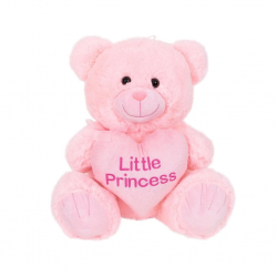 Mey İthalat®  4763 Peluş Ayı Prens ve Prenses Kalpli Ayı 45 cm