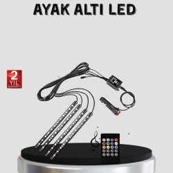 Mey İthalat® 48 LED Araç İçi RGB Şerit Aydınlatma Müzik Senkron USB Kumandalı Set