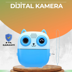 Mey İthalat® 48MP Çocuk Kamera Oyun ve Müzik Destekli Termal Yazıcı