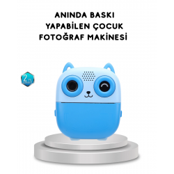 Mey İthalat® 48MP Termal Baskılı Çocuk Dijital Kamera 1080P Video 2.4'' Ekran 6X Zoom