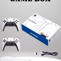 Mey İthalat® 4K 3D HD Görüntü Kaliteli Kablosuz Çift Kollu 20.000 Oyunlu Retro Oyun Konsolu TV Box