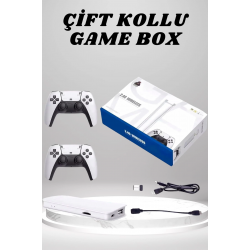 Mey İthalat® 4K 3D HD Görüntü Kaliteli Kablosuz Çift Kollu 20.000 Oyunlu Retro Oyun Konsolu TV Box