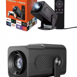 Mey İthalat® 4K Android Smart Wi-fi Çift Kollu Projeksiyon Game Box Kumandalı Taşınabilir