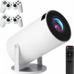 Mey İthalat® 4K Wireless Çift Kollu Kumandalı Oyun Projeksiyonu Retro Video Oyunu