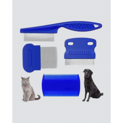 Mey İthalat® 4’lü Kedi Köpek Tüy Temizleme Seti – Paslanmaz Çelik,Ergonomik ve Uzun Ömürlü