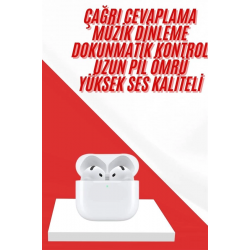 Mey İthalat® 4.Nesil Bluetooth Kulaklık Yüksek Ses Kaliteli Dokunmatik Kontrol Özellikli