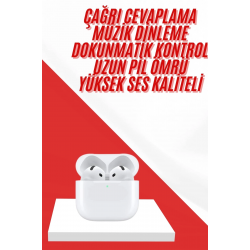 Mey İthalat® 4.Nesil Bluetooth Kulaklık Yüksek Ses Kaliteli Dokunmatik Kontrol Özellikli