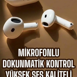 Mey İthalat® 4.Nesil Kaliteli TWS Android ve İOS Uyumlu Mikrofonlu Kulaklık