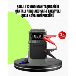 Mey İthalat® 4’ü 1 Arada Powerbank Özellikli Araç Akü Şarj Takviye Cihazı