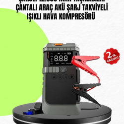 Mey İthalat® 4’ü 1 Arada Powerbank Özellikli Araç Akü Şarj Takviye Cihazı