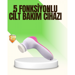 Mey İthalat® 5 in 1 Elektrikli Yüz Temizleme ve Masaj Cihazı