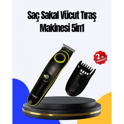 Mey İthalat® 5 Başlıklı Çok Fonksiyonlu Saç Kesme ve Sakal Düzeltme Makinesi Erkek Bakım Aleti