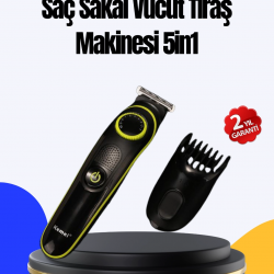 Mey İthalat® 5 Başlıklı Çok Fonksiyonlu Saç Kesme ve Sakal Düzeltme Makinesi Erkek Bakım Aleti