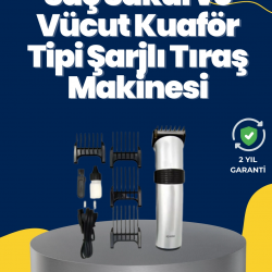 Mey İthalat® 5 Farklı Kesim Tarağıyla Gelen Çok Amaçlı Tıraş Cihazı