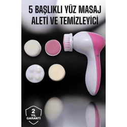 Mey İthalat® 5 Fonksiyonlu Kablosuz Yüz Temizleme Cihazı ile Derinlemesine Cilt Bakımı