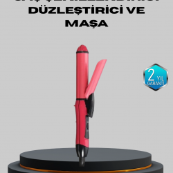 Mey İthalat® 5 Kademeli Seramik Saç Düzleştirici – Düz ve Kıvırcık Mod, 26 mm Plaka, Profesyonel Saç Şekillendirme