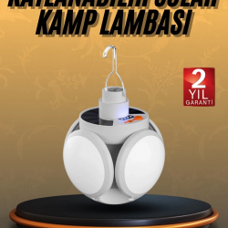 Mey İthalat® 5 Kanatlı Bahçe Aydınlatma Led Askılı Solar Güneş Enerji Usb Sarjlı