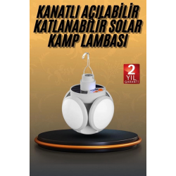 Mey İthalat® 5 Kanatlı Bahçe Aydınlatma Led Askılı Solar Güneş Enerji Usb Sarjlı