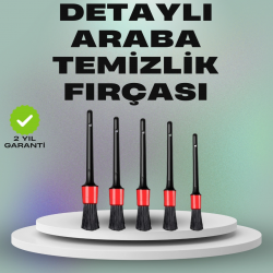 Mey İthalat® 5'li Araç Temizlik Fırça Seti-Detaylı Temizlik İçin Çok Amaçlı Fırçalar