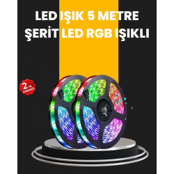 Mey İthalat® 5 Metre Kumandalı Su Geçirmez Şerit LED