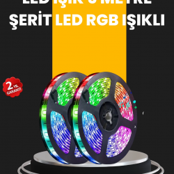 Mey İthalat® 5 Metre Kumandalı Su Geçirmez Şerit LED