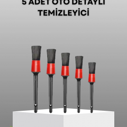 Mey İthalat® 5 Parça Detay Temizlik Fırçası Seti Jant Motor Havalandırma İç Dış Temizlik
