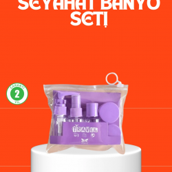 Mey İthalat® 5 Parça Seyahat Kişisel Bakım Seti Şişe Sprey Krem Kutulu