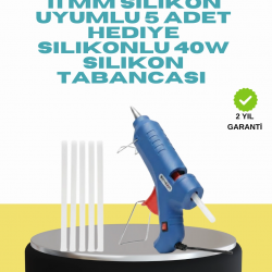 Mey İthalat® 5 Silikon Hediyeli 40W Silikon Tabancası Ev ve Hobi Kullanımı