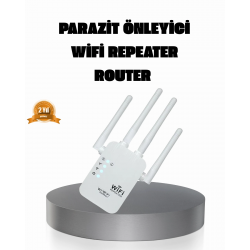 Mey İthalat® 50 Cihaz Destekli 300Mbps Kablosuz Sinyal Güçlendirici RJ45 Kablolu Kullanım