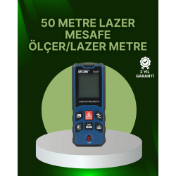 Mey İthalat® 50 Metre Lazer Mesafe Ölçer Profesyonel Dijital Ölçüm Cihazı