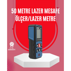 Mey İthalat® 50 Metre Lazer Ölçüm Cihazı Alan ve Mesafe Hesaplama