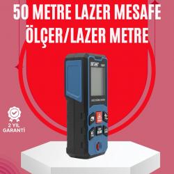 Mey İthalat® 50 Metre Lazer Ölçüm Cihazı Alan ve Mesafe Hesaplama