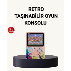Mey İthalat® 500 Klasik Oyunlu Retro Oyun Konsolu Taşınabilir ve TV Bağlantılı