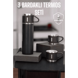 Mey İthalat® 500 ml Kapasiteli Taşınabilir Basınçlı Termos Seti Günlük Kullanım için İdeal