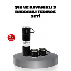 Mey İthalat® 500 ml Paslanmaz Çelik Termos Seti – Sızdırmaz, Vakumlu, Isı Koruma Özellikli, Taşınabilir Termos