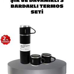 Mey İthalat® 500 ml Paslanmaz Çelik Termos Seti – Sızdırmaz, Vakumlu, Isı Koruma Özellikli, Taşınabilir Termos