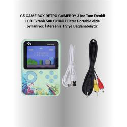 Mey İthalat® 500 Oyun Hafızalı G5 Game Box – Renkli LCD Ekranlı