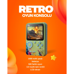 Mey İthalat® 500 Oyun Hafızalı G5 Game Box – Renkli LCD Ekranlı