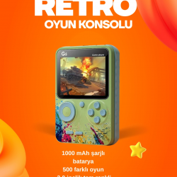 Mey İthalat® 500 Oyun Hafızalı G5 Game Box – Renkli LCD Ekranlı