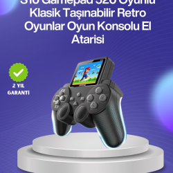 Mey İthalat® 500 Oyunlu Nostaljik El Tipi Oyun Konsolu, Taşınabilir Şarjlı Cihaz, Renkli Ekran ve TV Destekli