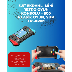 Mey İthalat® 500 Retro Oyunlu Taşınabilir El Konsolu – X7M Modeli