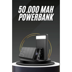 Mey İthalat® 50.000 Mah Led Dijital Göstergeli USB Çıkışı Powerbank