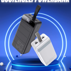 Mey İthalat® 50.000 Mah Powerbank Turbo Hızlı Led Göstergeli Android İOS Uyumlu Taşınabilir Askılı