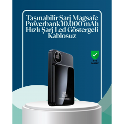 Mey İthalat® 5000mAh / 10000mAh Kapasiteli Manyetik USB-C ve Kablosuz Powerbank