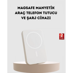 Mey İthalat® 5000mAh Manyetik Powerbank – iPhone Serisi İçin Taşınabilir Kablosuz Şarj Cihazı