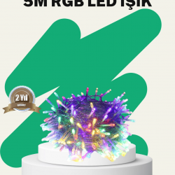 Mey İthalat® 50’li LED Şeffaf Kablolu 5 m Aydınlatma Işık Süsleme Led