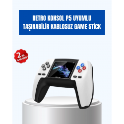 Mey İthalat® 520 Oyunlu Taşınabilir Retro Oyun Konsolu | P5 GamePad
