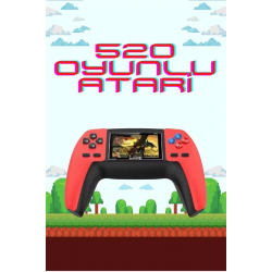 Mey İthalat® 520 Retro Oyunlu El Konsolu Atari Oyun Konsolu Taşınabilir